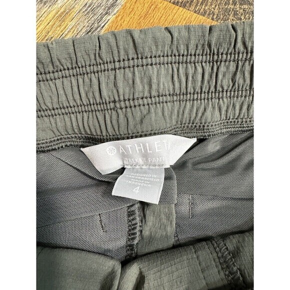 Athleta Olive green Athletic Ankle Pants Jogger Nylon Spandex  Women’s Size 4 - Picture 3 of 8